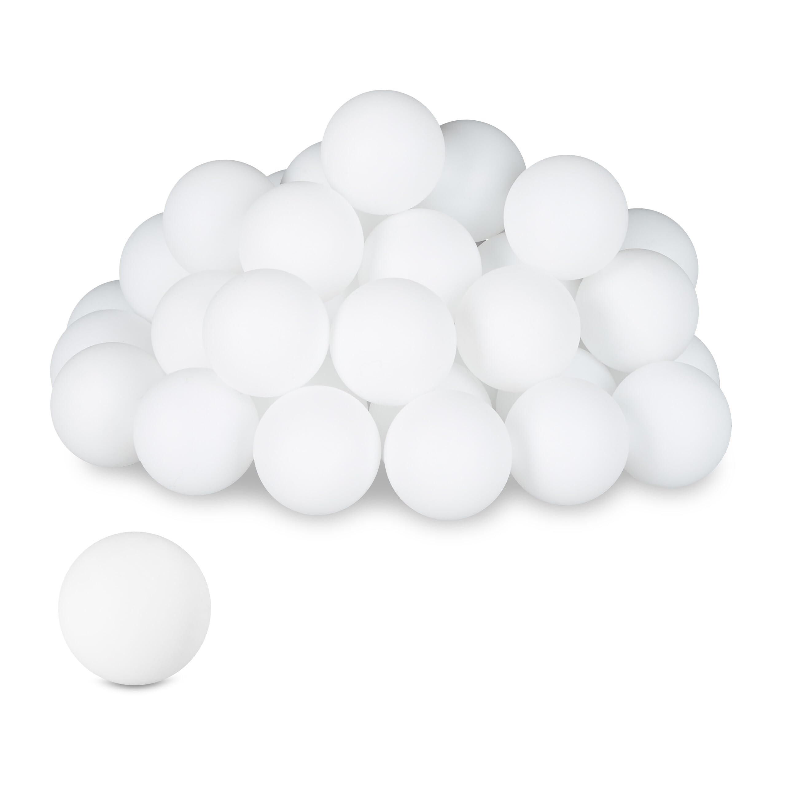 Relaxdays Ping Pong Balls, 100x Pieces, Table Tennis, Plastic, Plain, Beer Game, Drink, Large Set, Party, 40mm Ø, White, 4 x 4 x 4 cm