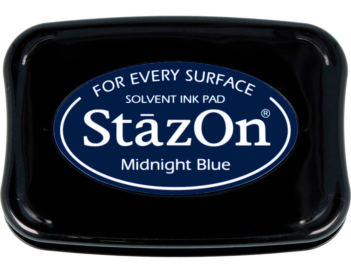 Tsukineko StazOn Stamp Pad, Dark Blue — image 1