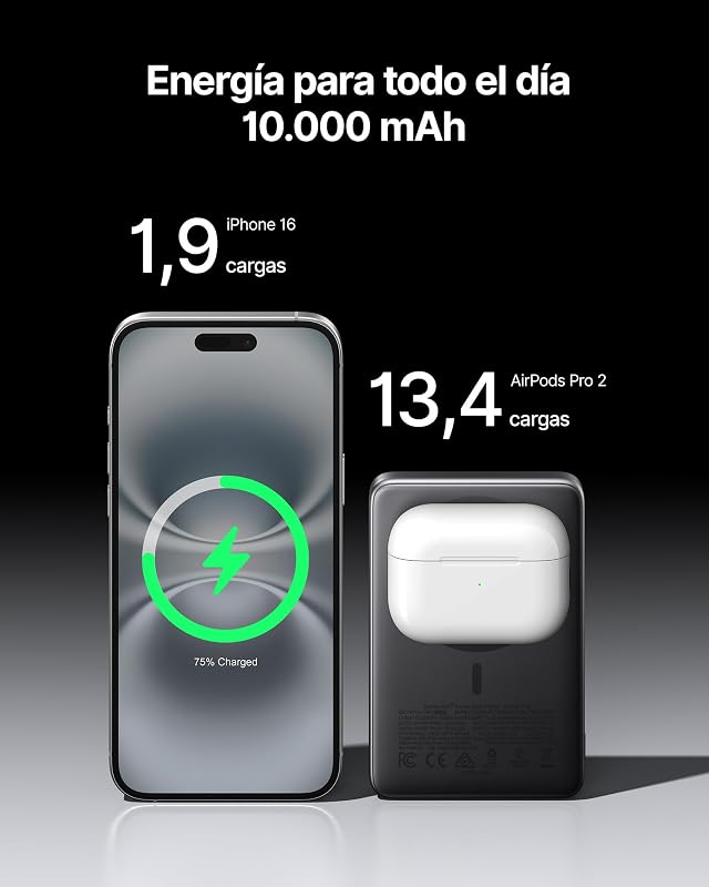 45W Power Bank, Fino 10000mAh Inalámbrico Magnético Batería Externa