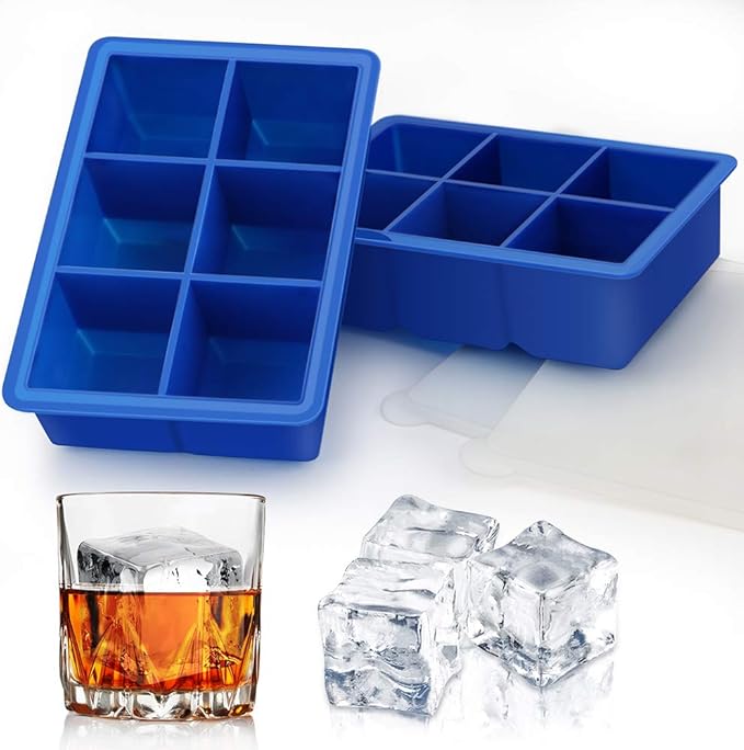 Silicone Ice Cube Tray With Lids, Easy Release Large Size 2