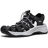 KEEN Women's Astoria West Closed Toe Sandals, Grey/Coral, 8 US