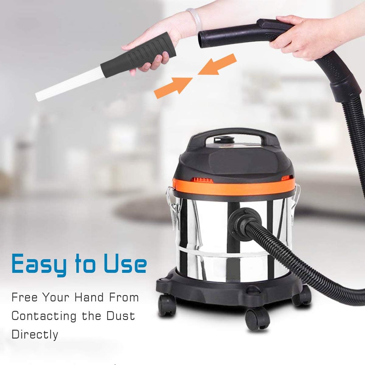 PetOde Universal Vacuum Attachment Dusty Brush Dust Cleaning Sweeper Vacuum Duster Attachment with Universal Adapter Flexible Tiny Tubes Dust Daddy -