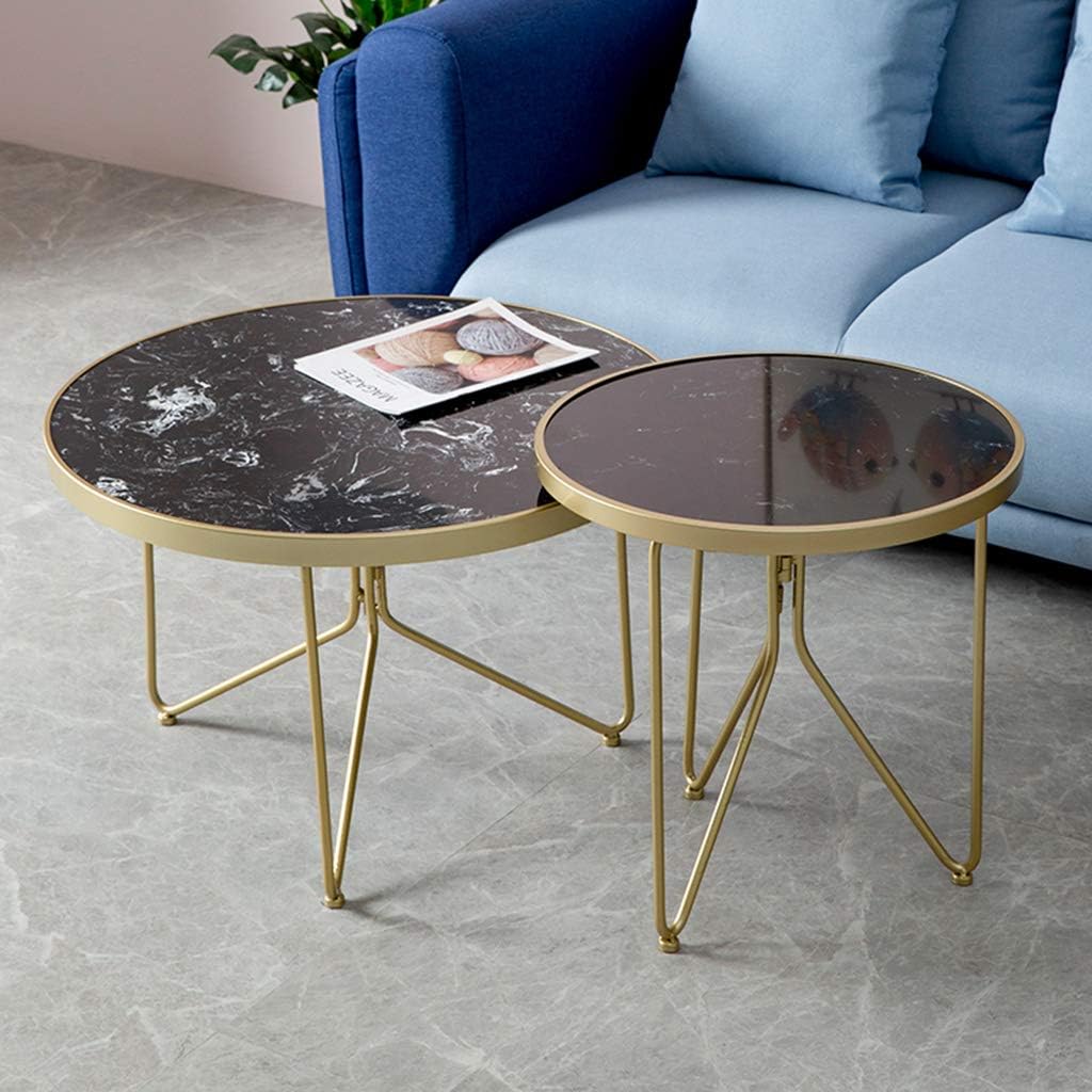 Modern Contemporary Coffee Tables In Marble Nesting Cocktail Tables With Metal Legs Black White Marble Assembly Amazon Co Uk Kitchen Home