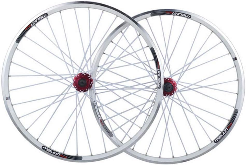 V-Brake MTB Bike Wheelset 26 Inch, Double Wall Aluminum Alloy Bicycle Rim Disc Brake Quick Release 32 Hole 7 8 9 10 Speed Disc
