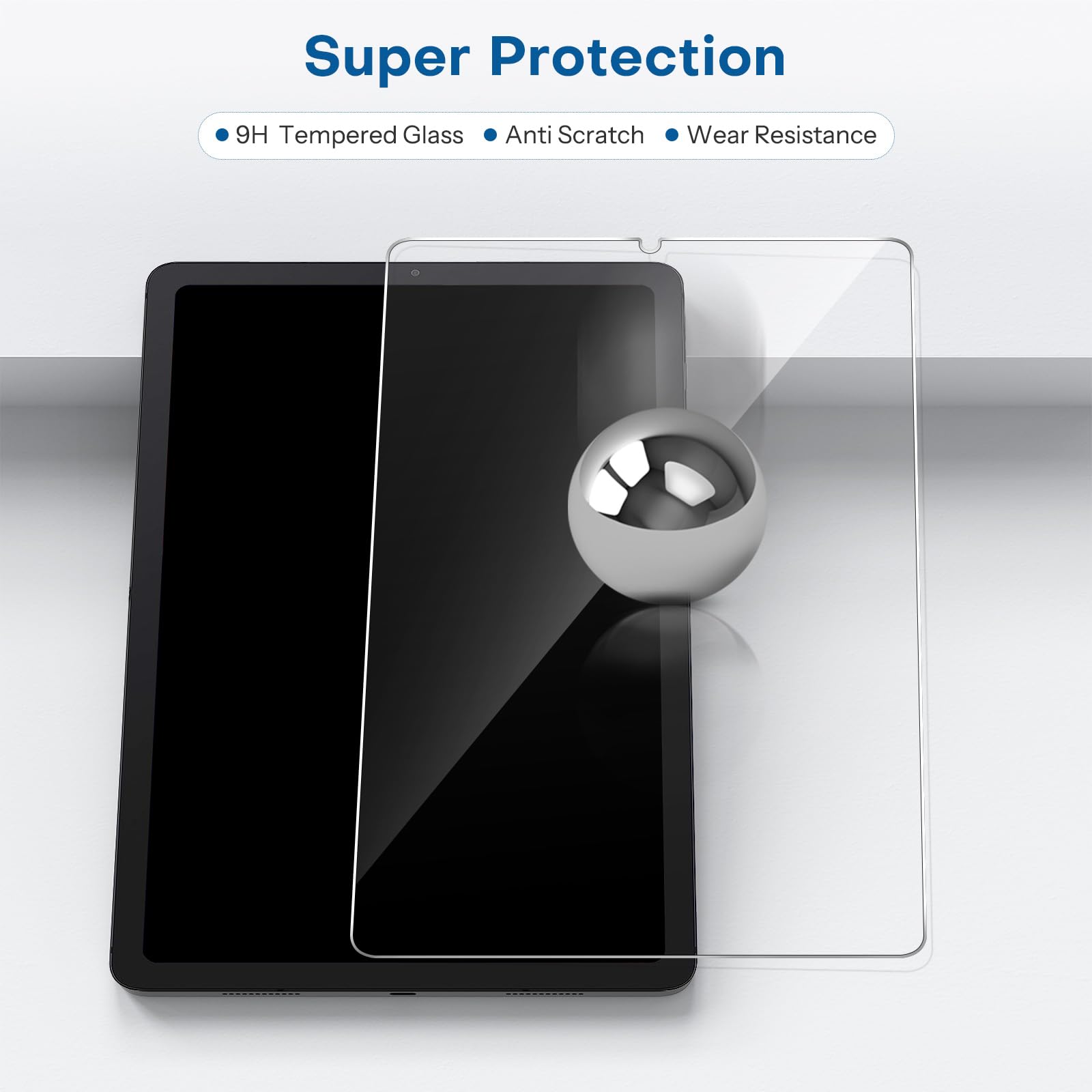 SPARIN Screen Protector for Samsung Galaxy Tab S6 Lite 10.4 Inch(2024/2022/2020), 9H Hardness Tempered Glass with S Pen Compatible, Scratch Resistant, Case Friendly-3 Pack