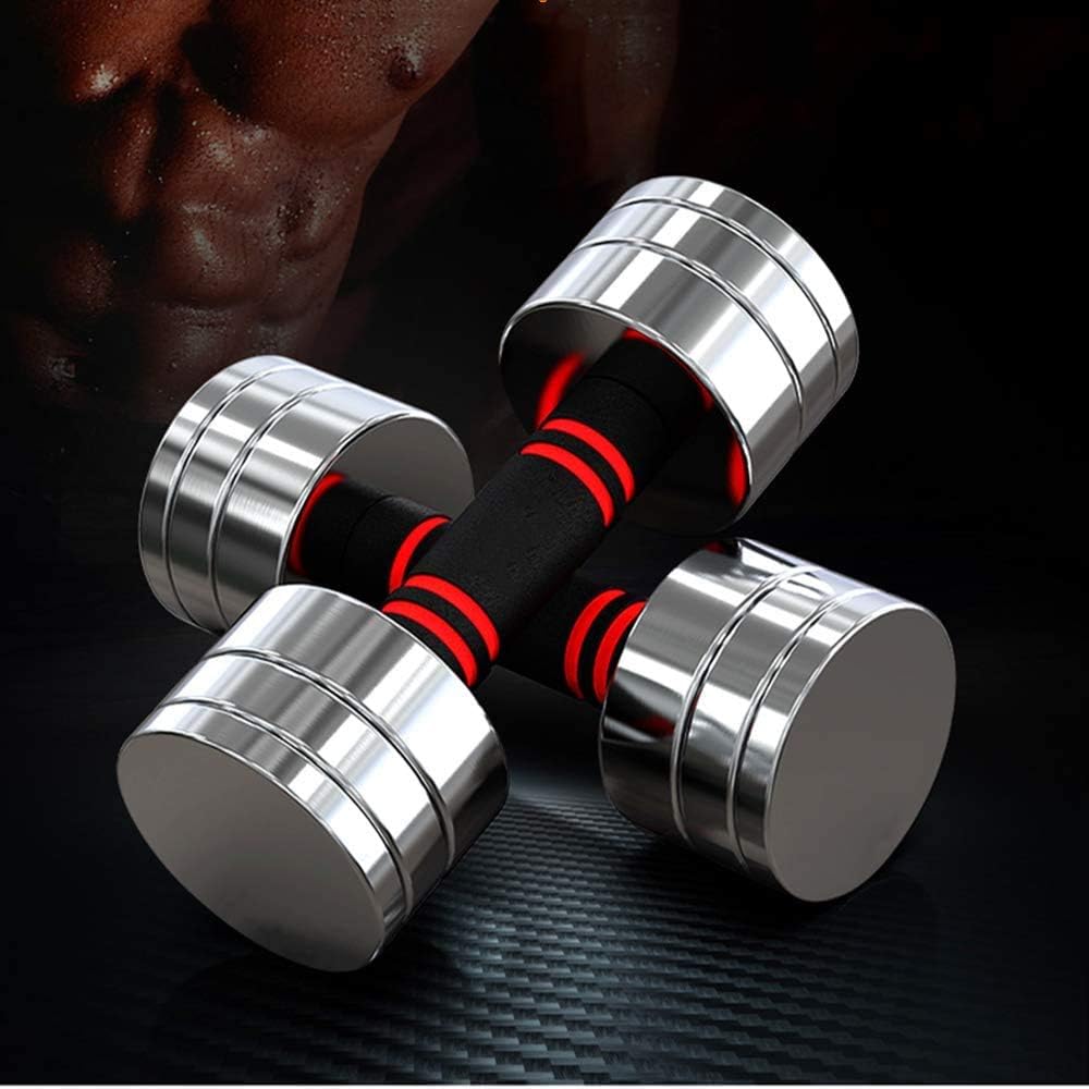 XinC Household Dumbbells Arm Muscle Plating Men's Fitness Equipment Pair of 10Kg Adjustable Fitness Strength Training is Very Suitable for Bodybuilding Fitness