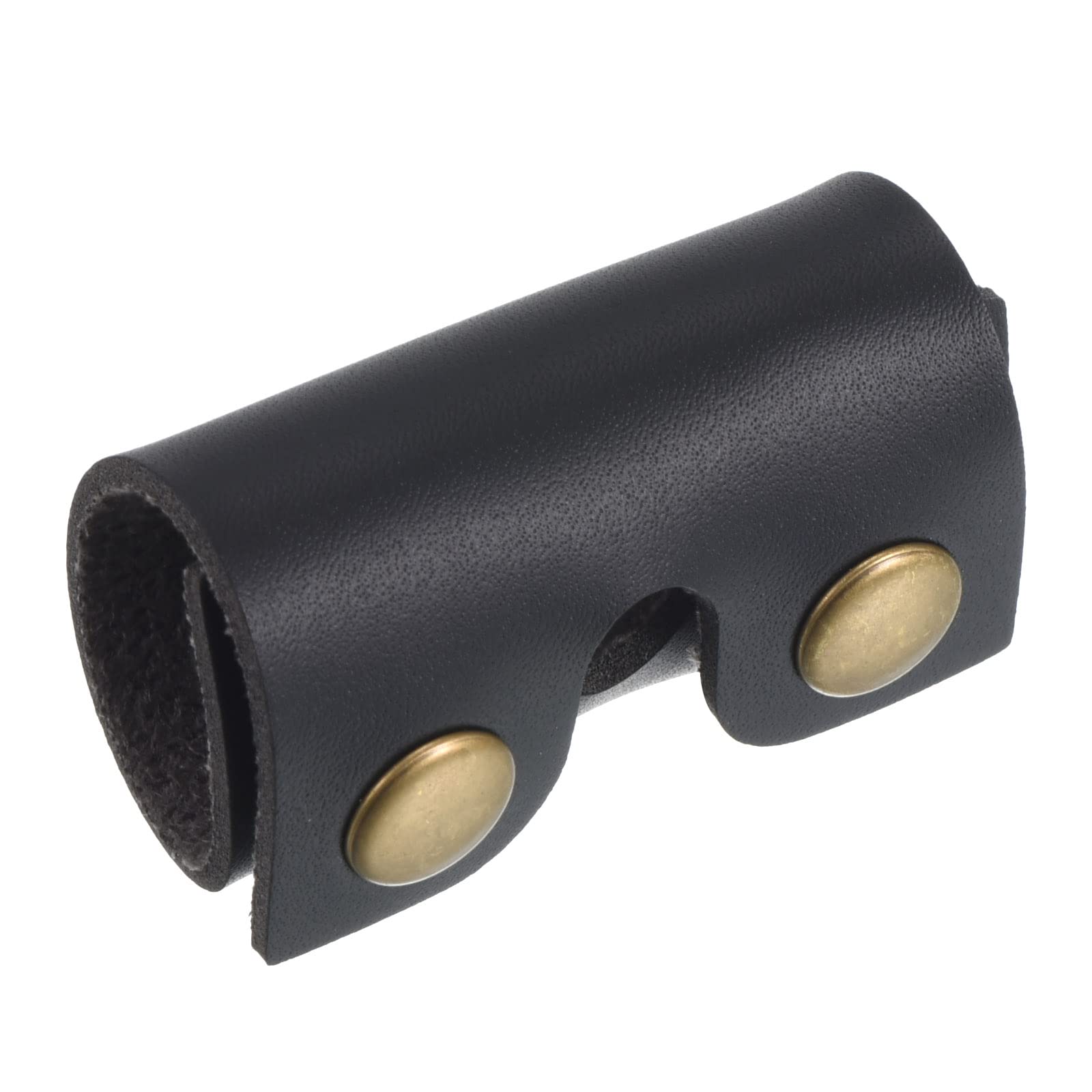 PATIKIL Leather Razor Head Protecting Cover, Double Edge Safety Razor Head Protecting Sheath Shaver Tip Cover for Travel, Black