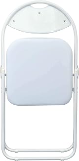 Harbour Housewares White Padded Folding Chair 114kg Capacity view 3