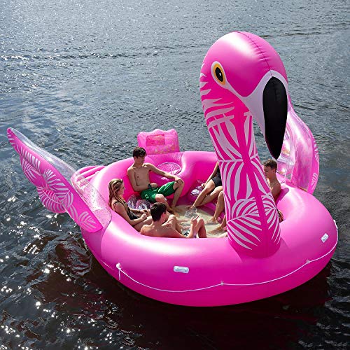 6-Person Inflatable Party Island Fanciful Flamingo