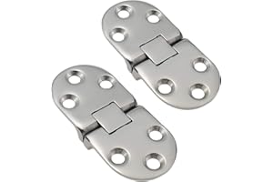 Marine Grade CAST Solid 316 SS Mirror Polished Door Hinges Marine Stainless Steel Heavy Duty 66MM x 29MM(2.6"*1.2") Pair for 