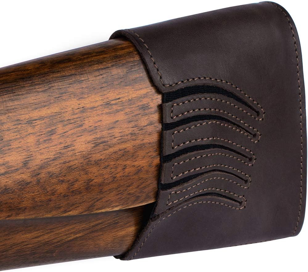BRONZEDOG Waterproof Genuine Leather Recoil Pad Extendable Stock Shotguns Rifles Slip On Buttstock Cover Hunting Accessories : Sports & Outdoors