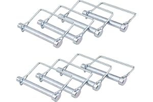 Truleego 8 Pack Trailer Coupler Pin 3/8x4in Towing Hitch Pin Heavy Duty Wire Lock Pin Secure PTO Shaft Locking Pin for Traile