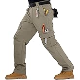 IGOLUMON Men's Ripstop Tactical Pants Breathable Stretch Cargo Pants Outdoor Lightweight EDC Work Hiking Pants Zipper Pockets