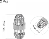 sourcing map 2Pcs M6 x 0.75mm Metric Stainless Steel Straight Hydraulic Grease view 2