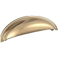 Amerock BP22094CZ Champagne Bronze Cabinet Cup Pull | 3 inch (76mm) Center-to-Center Cabinet Hardware | Ravino | Furniture Hardware | Drawer Pull