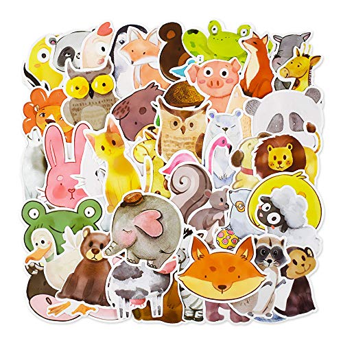 Laptop Stickers, Water Bottle Stickers for Laptop Water Bottles Hydro flask Car Bumper Skateboard Guitar Luggage Waterproof Vinyl Decal Cool Graffiti Stickers Pack (50 Pcs Ink Cartoon Animal Sticker) - Thumbnail 4