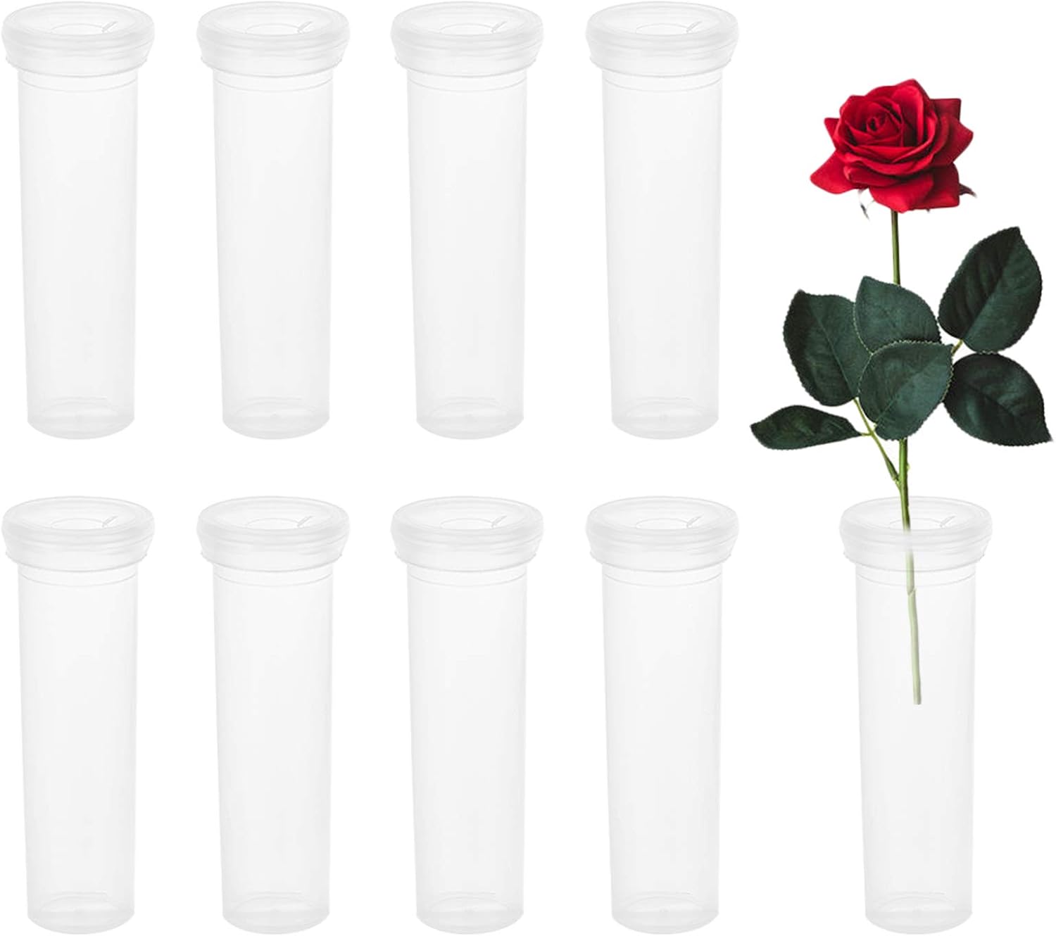 AHANDMAKER Flower Water Tubes, 30 Pack Clear 1.3×4.2 Inch Floral Water
