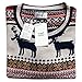 Orilife Women's Spring Oversized Baggy Reindeer Pullover Sweaters Khaki