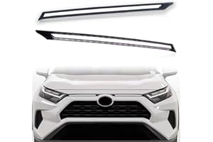 KEEGTBOX Switchback White/Amber LED DRL Front Fog Grille Lamp Daytime Running Light Sequential Flash Turn Signal Feature Compatible with Toyota RAV4 SUV LE XLE Limited 2019 2020 2021 2022 (Clear Lens)