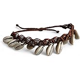 AYANA Cowrie Shell Handmade Macrame Anklet for Women | Adjustable Bohemian Beach Jewelry | Eco-Friendly, Handcrafted Macramé with Ethically Sourced Cowry Shells | Women's Ethnic Anklet