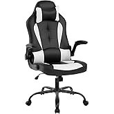 PC Gaming Chair Ergonomic Office Chair Computer Desk Chair with Armrests Headrest and Lumbar Support High Back PU Leather Exe