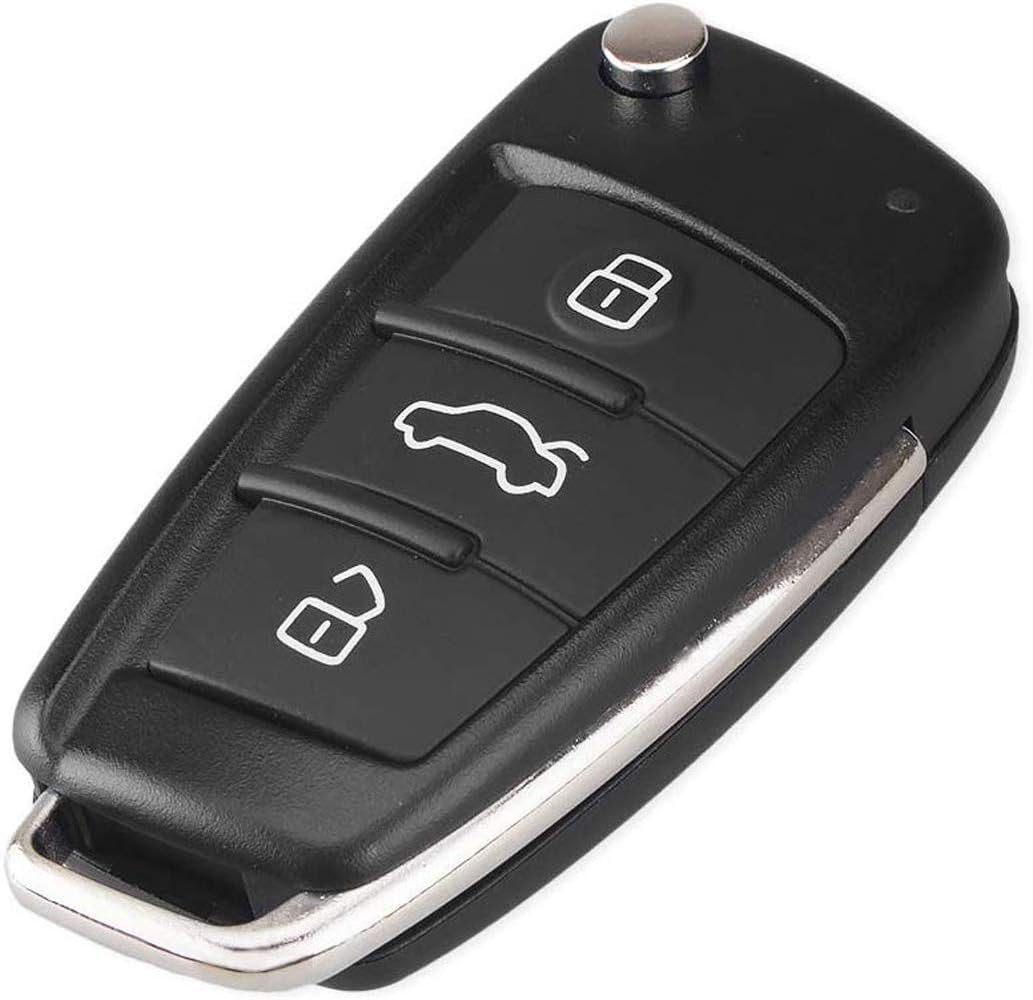 Kelay 3 Buttons Folding Remote Car Key Fob Case Shell Compatible for Audi A2 A3 A4 A6 A6L A8 Q7 TT S6 Quattro Keyless Entry Key Fob Case Replacement - Image 3