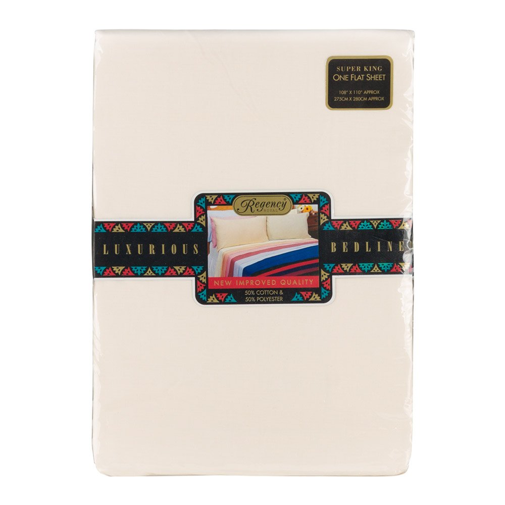 Regency Royal King Size Ivory Flat Sheet