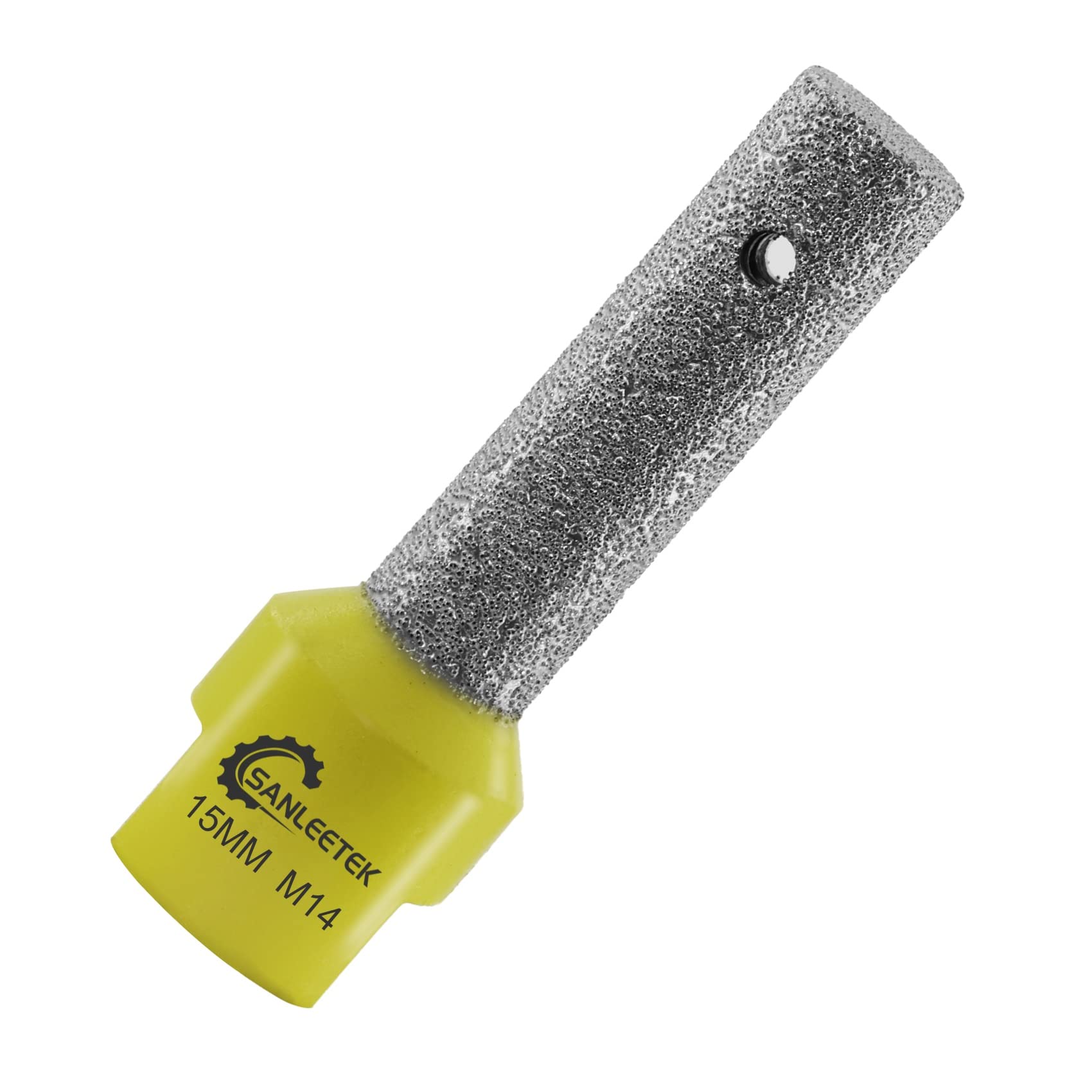Diamond Finger Milling Bits 15mm SANLEETEK Tile Bits for Existing Holes Enlarging Shaping Trimming in Tile Porcelain Marble Granite Ceramic Artificial Stone M14 Thread — image 1