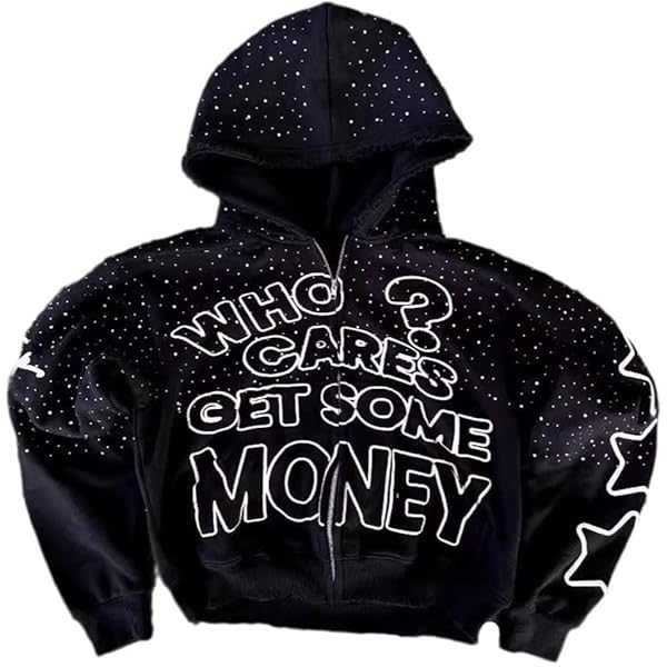 YUNZSXJY Womens Zip Up Grunge Hoodies Long Sleeve Oversized Y2k