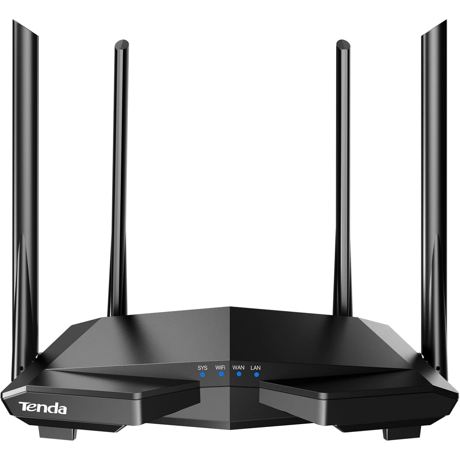 Tenda AC6 AC1200 Dual Band Wireless Cable Router,867Mbps/5GHz+ 300Mbps/2.4GHz, IPV6, Parental Control, Guest Network, 4 * 5dBi externe Antennen, WPS, Black