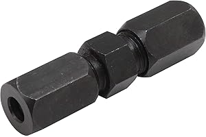 4LifetimeLines 3/16" High-Pressure Compression Union – Black-Oxide Coated Steel, Leak-Tight Tube Connector, No Flaring or Wel
