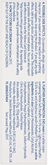 E45 Cream 4 x 50g Tubes Dry Skin Hypoallergenic Moisturiser view 7