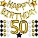 50 Balloon Number Birthday Decorations Kit – Large, 40 Inch | Foil 50 Balloons for Women Birthday | Happy 50 Years Old Birthday Decorations for Men, Women | Gold Number 50 Balloons for Anniversary