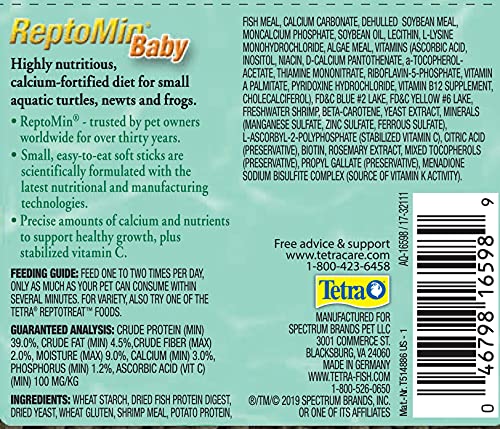 TETRA REPTOMIN BABY FLOATING FOOD STICKS, 0.92-OZ (26G)