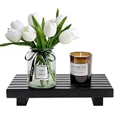 Small Bathroom Counter Organizer Tray Decorative Wood Display Pedestal Stand Kitchen Counter Soap Tray Wooden Risers for Bath