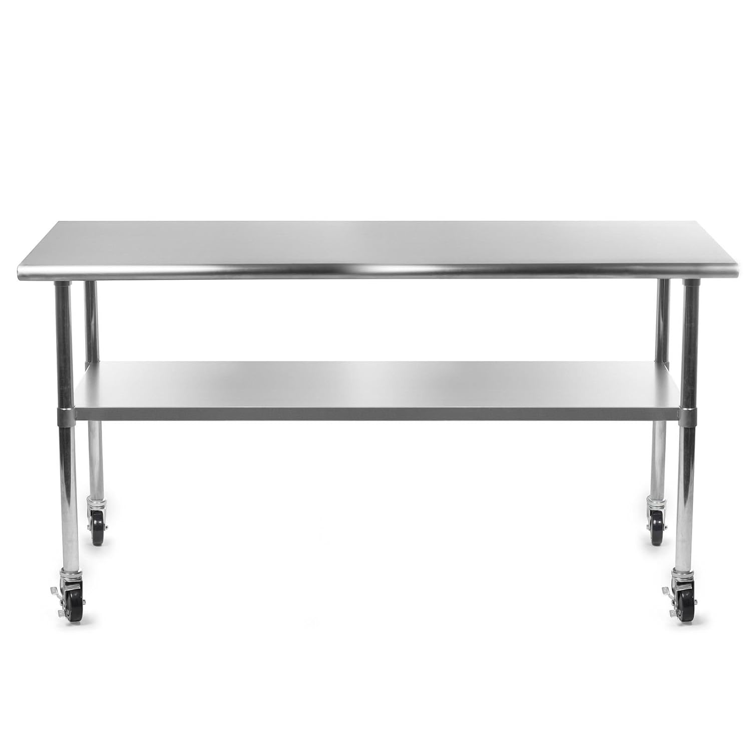 Amazon Com Rounded Edges 4 Casters 30 X 72 Commercial Stainless