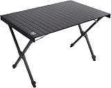 Timber Ridge Folding Camping Table 108x71cm Aluminum 100kg Black