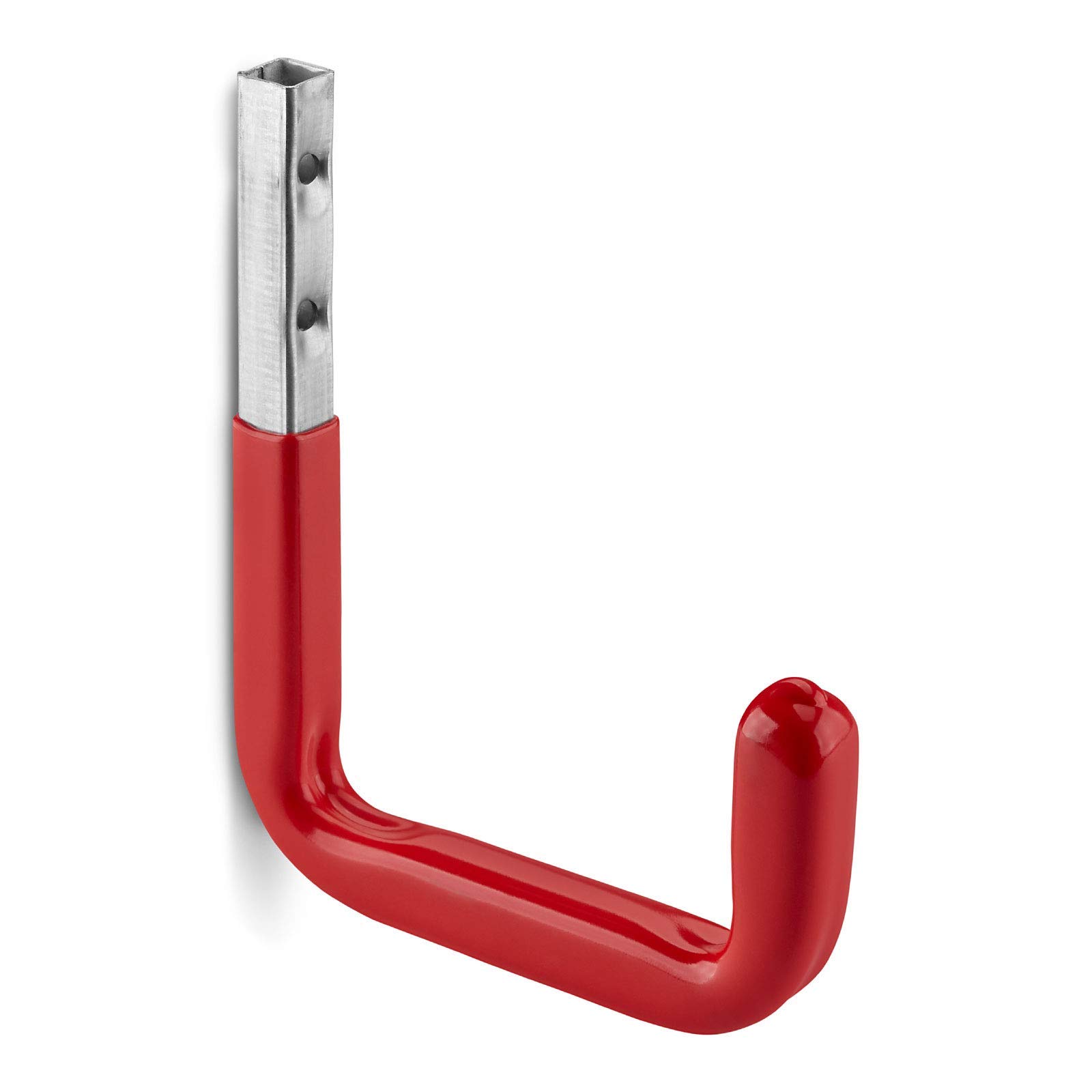 5 x OrgaTech Wall Hook 140 x 115 mm red up to 30 Kg Capacity of Load with Rubber Coating Shelf Hook Bottom Beam Equipment Holder Mounting Hooks Multipurpose Hooks