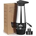 Car Kettle 12V, Portable Car Kettle Water Boiler with Temperature Control, Stainless Steel Inner, Quick Boiling, Auto Shut-Off, Leak Proof and Boil-Dry Protection, 348ml