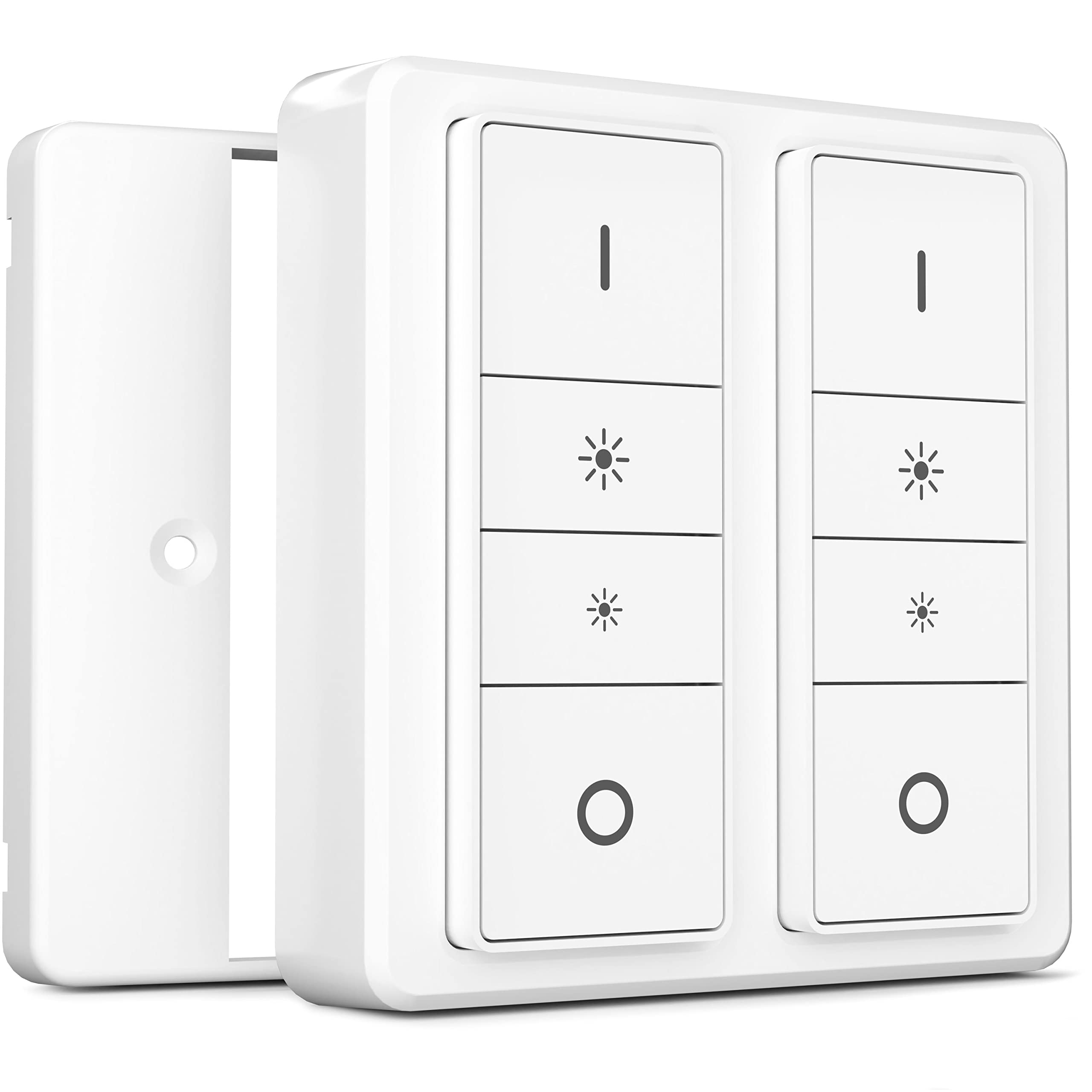 IYOKI® Classic Switch Cover for Philips Hue Dimmer V1, Compatible with Hue Switch Cover, Remote Light Switch Plate Adapter, 2-Gang (2-Pack)