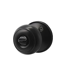 Probrico (3 Pack) Black Round Entry Door Knobs with