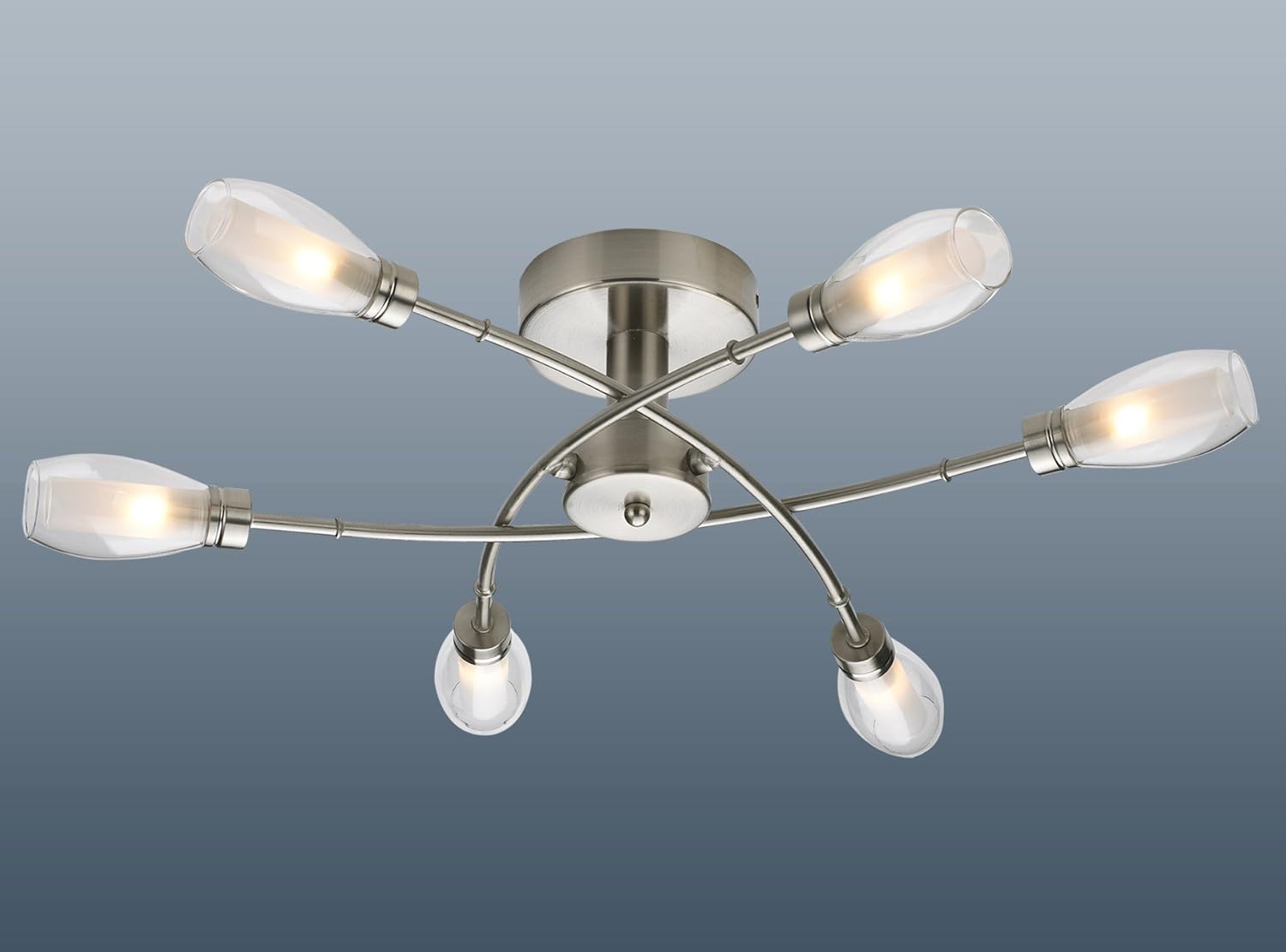 Hefbu 6 Arm Ceiling Light Satin Nickel