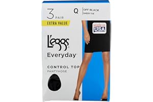 L'eggs womens Everyday Women's Nylon Pantyhose Control Top Panty - Multiple Packs Available