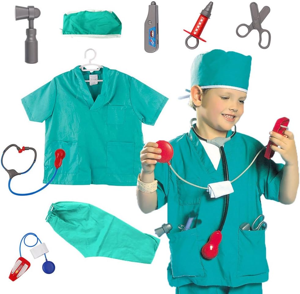 OUBEI Kids Role Play Costume Set Leaning Pretend Halloween Costume and Assessories,3-7 Years