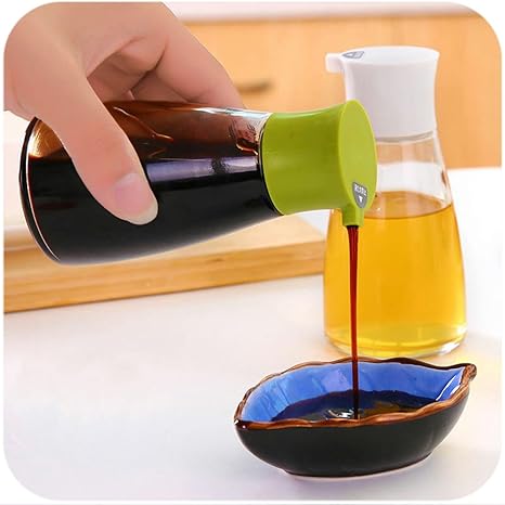 Xiduobao Glass Soy Sauce Dispenser And Gap Soy Sauce Vinegar Olive Oil Bottle Glass Oil Drizzler Vinegar Or More Random Color Amazon De Kuche Haushalt