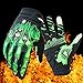 RIGWARL Motorcycle Gloves for Men with Advanced Protection Materials, Hard Knuckles Driving Gloves Full Finger Touchscreen, Women Riding Gloves Motorcycle Summer Breathable Mesh (Green, M)