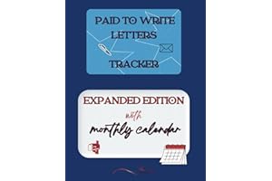 Paid To Write Letters Tracker: Casino Letter Writing Expanded Edition | With Monthly Calendar | 8.5 x 11 Paperback 96 pages
