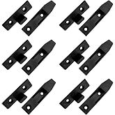 Binxus 12 Set False Front Cabinet Clips Adjustable l Bracket Keku Clips | 12 Set Black False Front Cabinet Clips Adjustable l Bracket Keku Clips Fitting for Roman Columns Wall Clamps Partition Walls