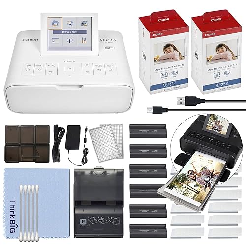 Canon SELPHY CP1300 Compact Photo Printer White 2X KP-108IN