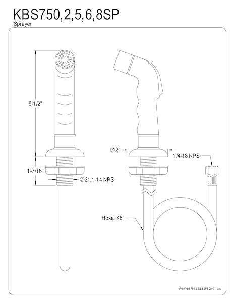 Faucet Parts Faucet Spray Hoses White Sprayer With Polished Brass